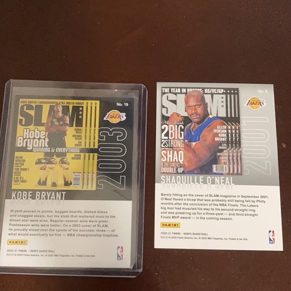 Kobe Bryant and Shaq slam basketball cards - Picture 4 of 5